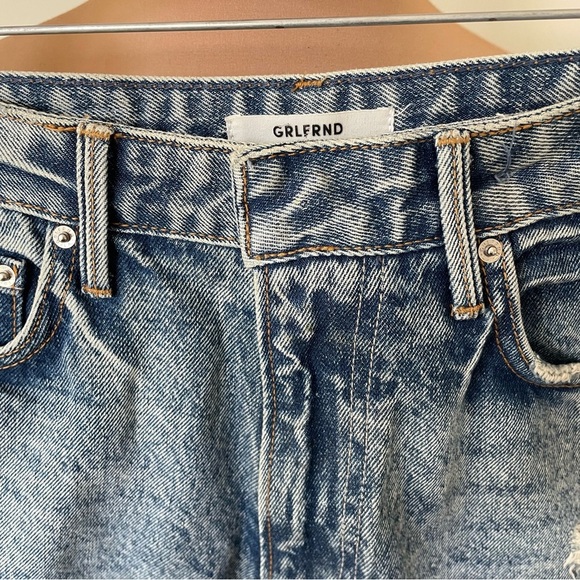 GRLFRND Karolina High Rise Distressed Days Like This Blue Wash Skinny Jeans 25 - Picture 6 of 12